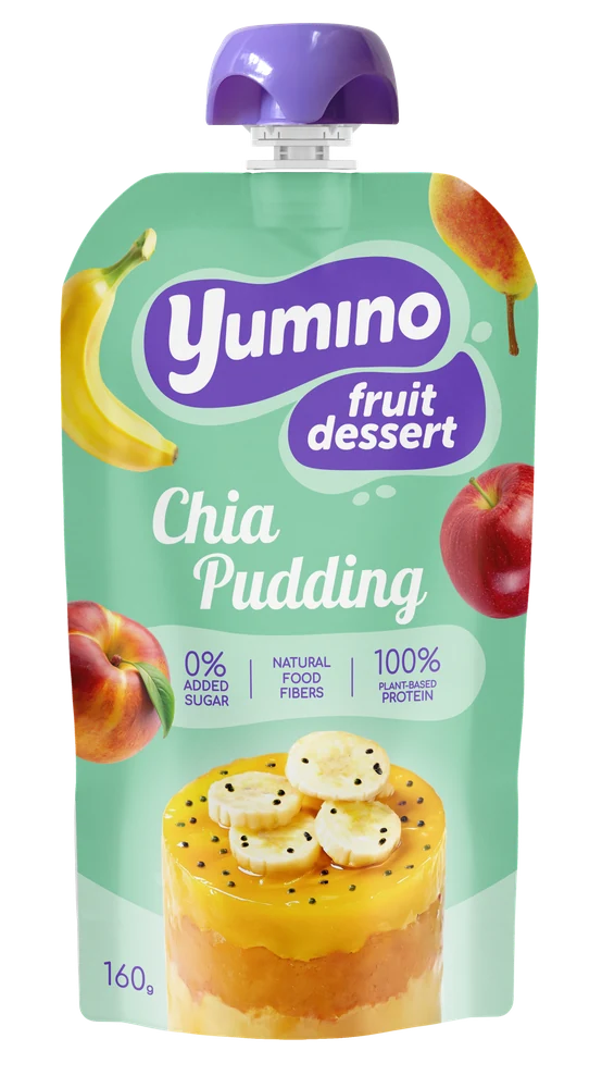 Фруктовий десерт Yumino Chia Pudding, пауч 160 г