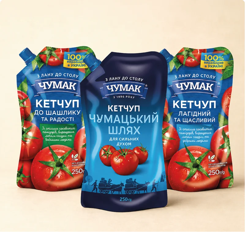 КЕТЧУПИ — для ТМ «Чумак»